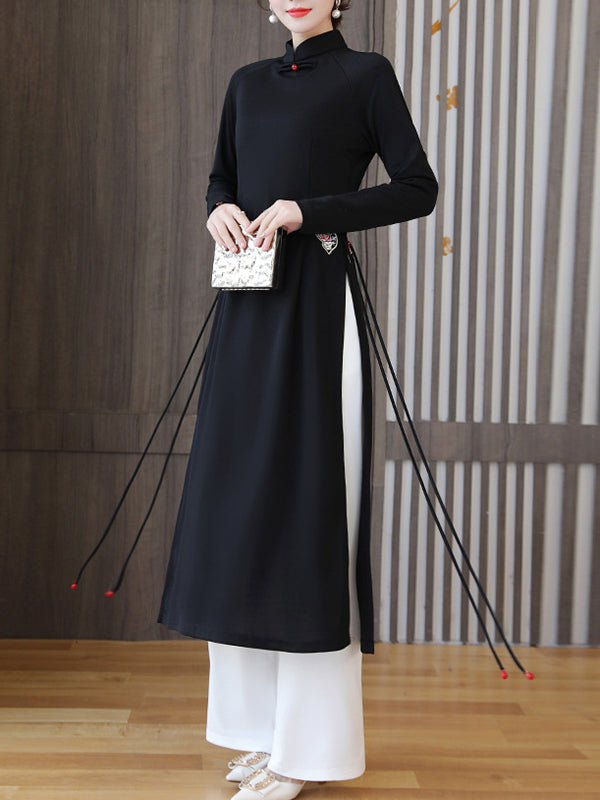 Ao Dai Vietnamese Dress Long Sleeves Aodaistyle – aodaistyle